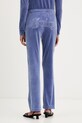 Odzież Juicy Couture spodnie dresowe welurowe JCWBJ225307 fioletowy