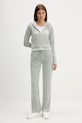 Juicy Couture spodnie dresowe welurowe JCWBJ225307 szary AW25