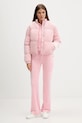 Juicy Couture pantaloni de trening din velur JCWBJ225311 roz AW25