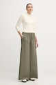United Colors of Benetton spodnie bawełniane 4PAXDF0A4 zielony AW25