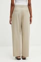 Одежда Брюки Maison Kitsuné Double Pleated PW01106WT3019 бежевый