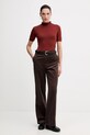 Sisley pantaloni 49L0LF07U maro AW25