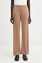 Sporty & Rich wool trousers SRC Cashmere jersey brown PA02764302BE02