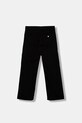 Guess spodnie bawełniane dziecięce J5YB01.WH630.9BYA czarny AW25
