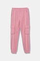 Guess spodnie dresowe dziecięce dzianina różowy J5YB04.KCY62.9BYA