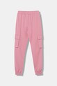 Guess spodnie dresowe dziecięce J5YB04.KCY62.9BYA różowy AW25