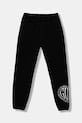 Guess pantaloni de trening din bumbac pentru copii bumbac negru J5YQ16.KAD74.9BYA