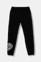 Guess pantaloni de trening din bumbac pentru copii J5YQ16.KAD74.9BYA negru AW25