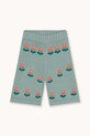 Tinycottons spodnie niemowlęce FLOWERS BABY KNITTED PANT wełna niebieski AW25.104