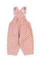 Otroške bombažne hlače Konges Sløjd NOLA SEQUIN OVERALLS GOTS KS103947.9BYA roza AW25