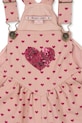 Dziewczynka Konges Sløjd spodnie bawełniane dziecięce NOLA SEQUIN OVERALLS GOTS KS103947.9BYA różowy