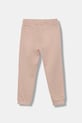 United Colors of Benetton pantaloni de trening din bumbac pentru copii 3J70GF01N.P.Season.9BYA roz AW25