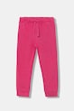 United Colors of Benetton pantaloni de trening din bumbac pentru copii bumbac roz 3J70GF01N.P.Season.9BYA
