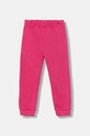 United Colors of Benetton spodnie dresowe bawełniane dziecięce 3J70GF01N.P.Season.9BYA różowy AW25