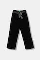 United Colors of Benetton spodnie dziecięce dzianina czarny 43ZGCF053.G.seasonal