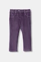 United Colors of Benetton spodnie dziecięce dzianina fioletowy 4DZBGE00L.P.Season.9BYA