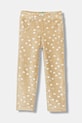 United Colors of Benetton legginsy dziecięce wzorzyste beżowy 4NNFGE02N.P.seasonal