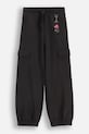 Coccodrillo spodnie dziecięce bawełna czarny ZC5120101CGJ
