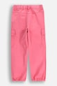 Dievča Detské bavlnené nohavice Coccodrillo ZC5119101RGK ružová