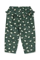 Konges Sløjd spodnie bawełniane dziecięce AVERY FRILL PANTS GOTS KS104201.9BYA zielony AW25