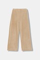 United Colors of Benetton spodnie dresowe welurowe dziecięce z elastanem beżowy 4DZBCF02Q.G.reprop.9BYA