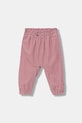 Бебешки кадифен панталон United Colors of Benetton памук розов 4O5GAF01Q.W.Seasonal