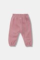 Бебешки кадифен панталон United Colors of Benetton 4O5GAF01Q.W.Seasonal розов AW25