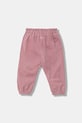 Бебешки кадифен панталон United Colors of Benetton 4O5GAF01Q.W.Seasonal розов AW25