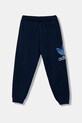 adidas Originals pantaloni de trening din bumbac pentru copii print bleumarin JV8577
