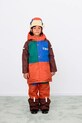 Tinycottons spodnie narciarskie dziecięce COLOR BLOCK SNOW PANT tkanina pomarańczowy AW25.047