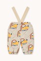 Tinycottons spodnie niemowlęce DOGS BABY PADDED SWEATPANT wzorzyste beżowy AW25.166