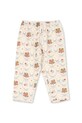Konges Sløjd spodnie bawełniane dziecięce COCO PANTS GOTS wzorzyste beżowy KS103760.9BYA