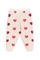 Παιδικό βαμβακερό παντελόνι Konges Sløjd LAPIS KNIT PANTS GOTS KS103855.9BYA μπεζ AW25