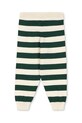 Konges Sløjd spodnie dresowe bawełniane dziecięce MANIS KNIT PANTS KS103897.9BYA zielony AW25