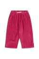 Konges Sløjd spodnie dresowe dziecięce z bawełną VELOU PANTS GOTS dzianina bordowy KS104030.9BYA