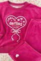 Konges Sløjd spodnie dresowe dziecięce z bawełną VELOU PANTS GOTS KS104030.9BYA bordowy