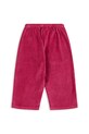 Konges Sløjd spodnie dresowe dziecięce z bawełną VELOU PANTS GOTS KS104030.9BYA bordowy AW25