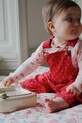 Otroške bombažne hlače Konges Sløjd NOLA OVERALLS GOTS Prijazno od planeta rdeča KS103945.9BYA
