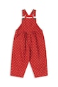 Konges Sløjd spodnie bawełniane dziecięce NOLA OVERALLS GOTS KS103945.9BYA czerwony AW25