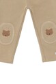 Chłopiec Donsje spodnie dresowe bawełniane niemowlęce Joek Trousers Bears 3040701 beżowy