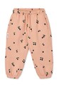 Liewood spodnie dresowe bawełniane dziecięce Arlo Printed Sweatpants wzorzyste pomarańczowy LW20074.9BYA