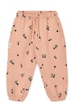 Dětské bavlněné tepláky Liewood Arlo Printed Sweatpants pletenina oranžová LW20074.9BYA