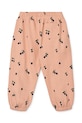 Liewood spodnie dresowe bawełniane dziecięce Arlo Printed Sweatpants LW20074.9BYA pomarańczowy AW25