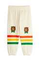 Mini Rodini spodnie dresowe bawełniane dziecięce Bear 25730138 beżowy AW25
