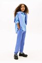 Детские спортивные штаны Tommy Hilfiger трикотаж голубой KS0KS00662.128.176.9BYA