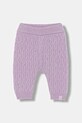 United Colors of Benetton spodnie z wełną niemowlęce dzianina fioletowy 106WAF008.W.seasonal