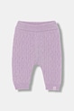Штани з вовною для немовлят United Colors of Benetton трикотаж фіолетовий 106WAF008.W.seasonal