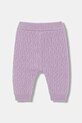 United Colors of Benetton spodnie z wełną niemowlęce 106WAF008.W.seasonal fioletowy AW25