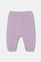 Штани з вовною для немовлят United Colors of Benetton 106WAF008.W.seasonal фіолетовий AW25