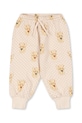 Konges Sløjd spodnie dresowe bawełniane dziecięce BELLI SWEAT PANTS OCS nadruk beżowy KS105195.9BYA